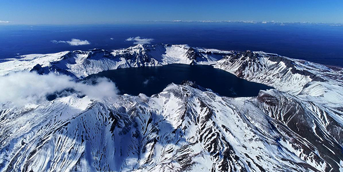 Mount Paektu crater lake, sacred peak of the Korean peninsula